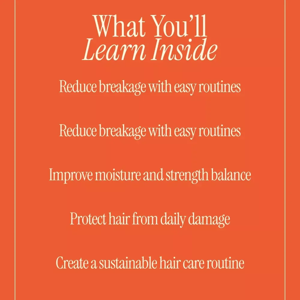 Stronger Hair Starts With Simple Habits | Hair Breakage Prevention Guide, Healthy Hair Routine eBook, Digital Download for Stronger Natural Hair