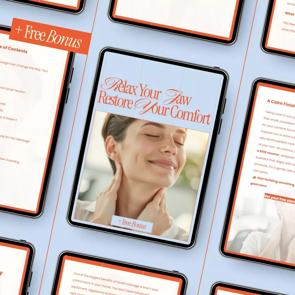 Relax Your Jaw Restore Your Comfort | TMJ Facial Massage eBook | How to Do a Facial Massage for TMJ | Jaw Tension Relief Guide