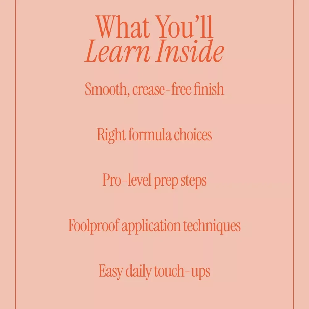 Mastering Foundation Without Settling in Wrinkles | Pro Makeup eBook Guide on how to apply foundation without settling in wrinkles | Smooth, Flawless Skin at Any Age
