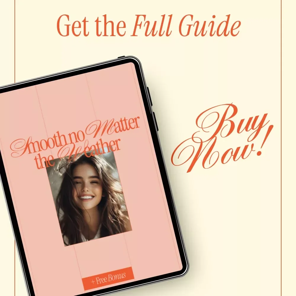 Smooth No Matter the Weather | Ebook Guide on how to reduce frizz in humid weather | Humidity-Proof Hair Routine & Styling
