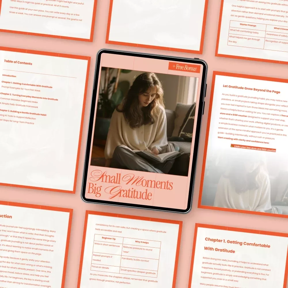 Small Moments Big Gratitude – A Gentle Guide with Gratitude Journal Prompts for Beginners | Daily Reflection & Mindfulness Download