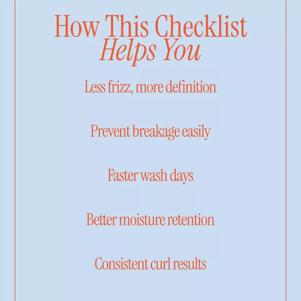 Curly Hair Wash Survival Checklist | Best Way to Wash Curly Hair Step-by-Step | Digital Download for Frizz-Free, Healthy Curls