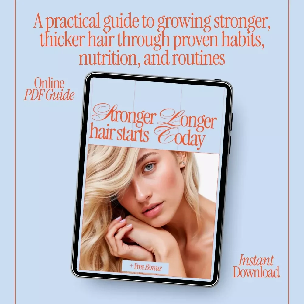 Stronger Longer Hair Starts Today – A Complete eBook Guide on how to grow your hair faster and thicker, Scalp Care, Nutrition & Proven Hair Growth Routines