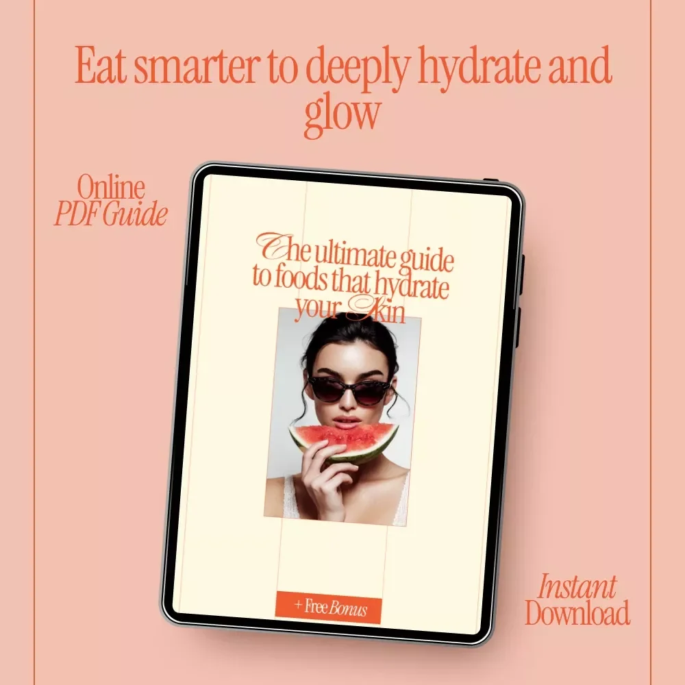 The Ultimate Guide to Foods That Hydrate Your Skin | Skin Hydration Nutrition eBook for Glowing, Healthy Skin | Digital Download Guide & Checklist