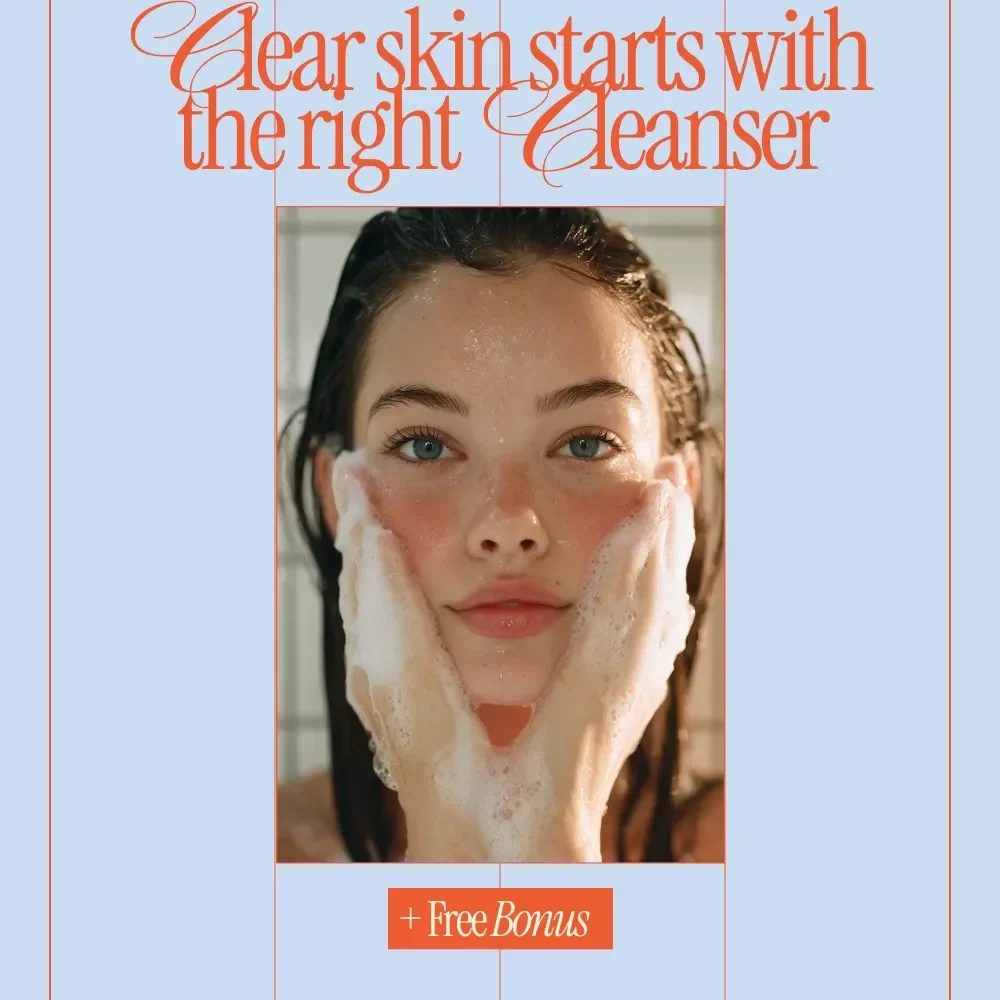 Clear Skin Starts With the Right Cleanser | Acne-Prone Skin Cleanser Guide, Face Wash eBook & Skincare Checklist Digital Download