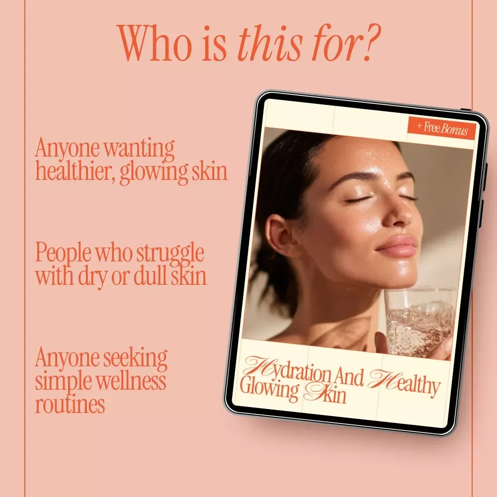 Hydration and Healthy Glowing Skin – Digital Guide for Skin Hydration, Anti-Aging Care, Daily Habits & Smart Hydration Tracking