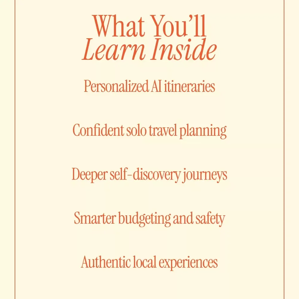 Planning a Solo Journey with AI: Smart eBook Guide for Self-Discovery, Using ai to plan a solo trip for self discovery, Personalized Travel Planning