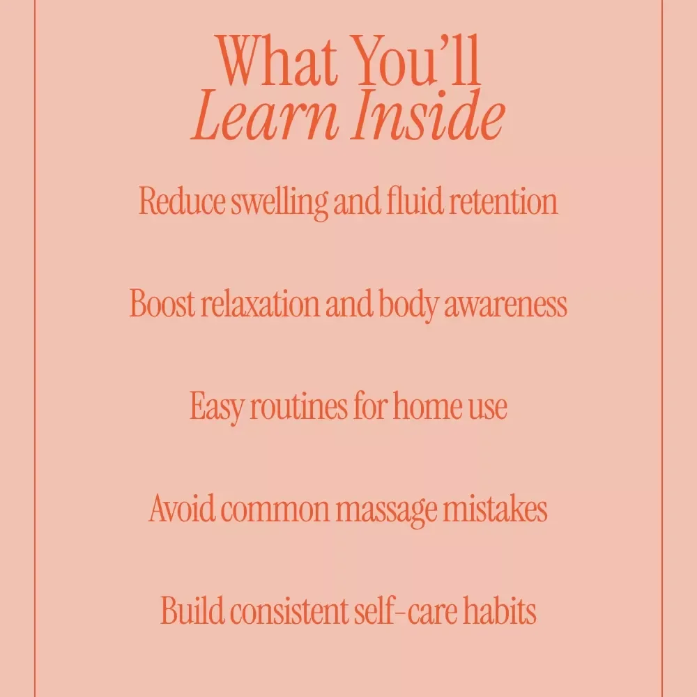 Lymphatic Drainage Massage at Home Ebook | How to Do a Lymphatic Drainage Massage on Yourself | Step-by-Step Self Massage Guide for Wellness, Detox & Daily Self-Care