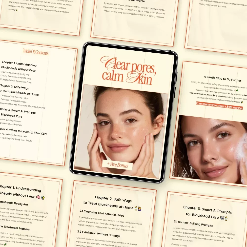 Clear Pores, Calm Skin: A Gentle Guide on how to treat blackheads safely for Clearer, Happier Skin