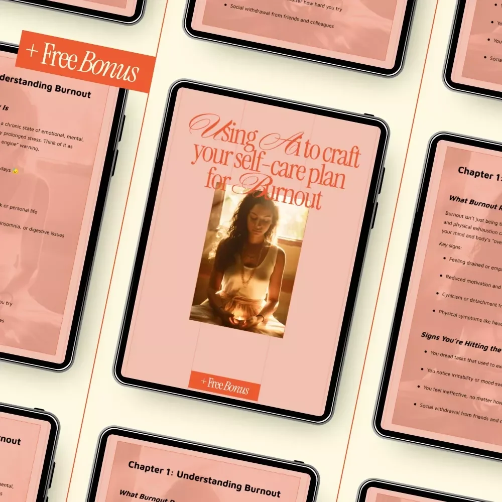 Using AI to Craft Your Self-Care Plan for Burnout – Practical eBook, Personalized Routines, Digital Download