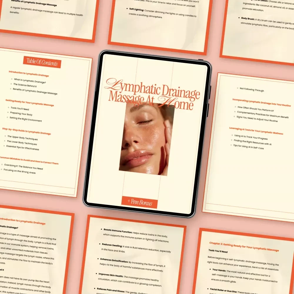 Lymphatic Drainage Massage at Home Ebook | How to Do a Lymphatic Drainage Massage on Yourself | Step-by-Step Self Massage Guide for Wellness, Detox & Daily Self-Care