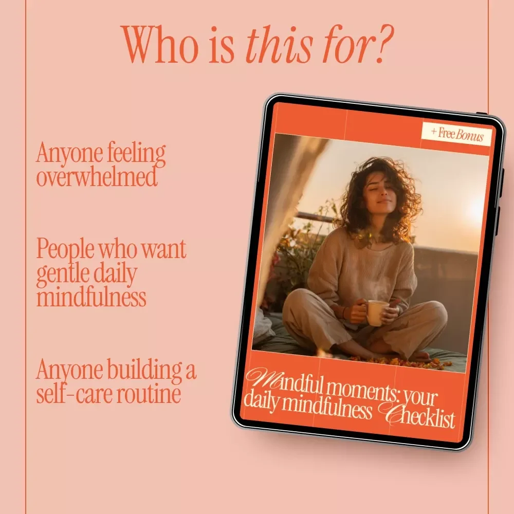 Mindful Moments: Your Daily Mindfulness Checklist – Daily Mindfulness Checklist for Calm Living, Self Care Routine, Mindfulness Guide, Printable & Digital Download