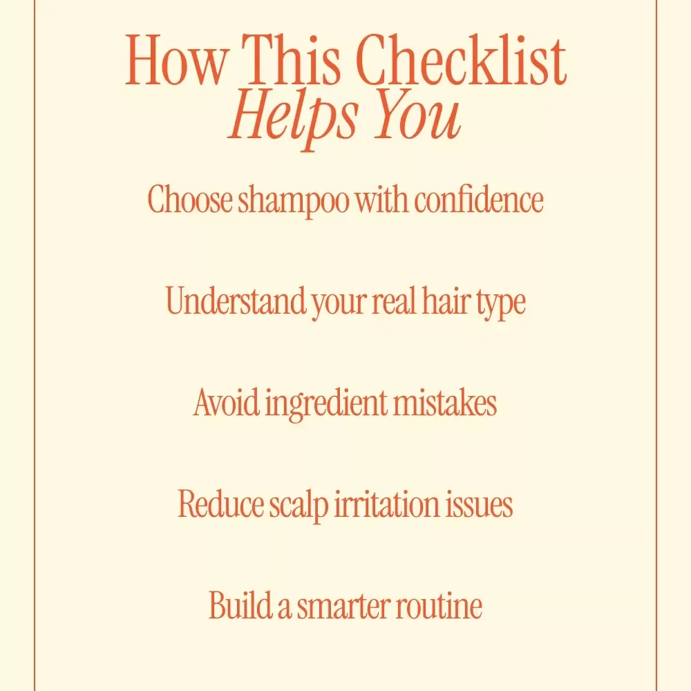 The Right Shampoo for You – Hair Care Checklist | How to Choose Shampoo for My Hair Type | Printable Digital Download