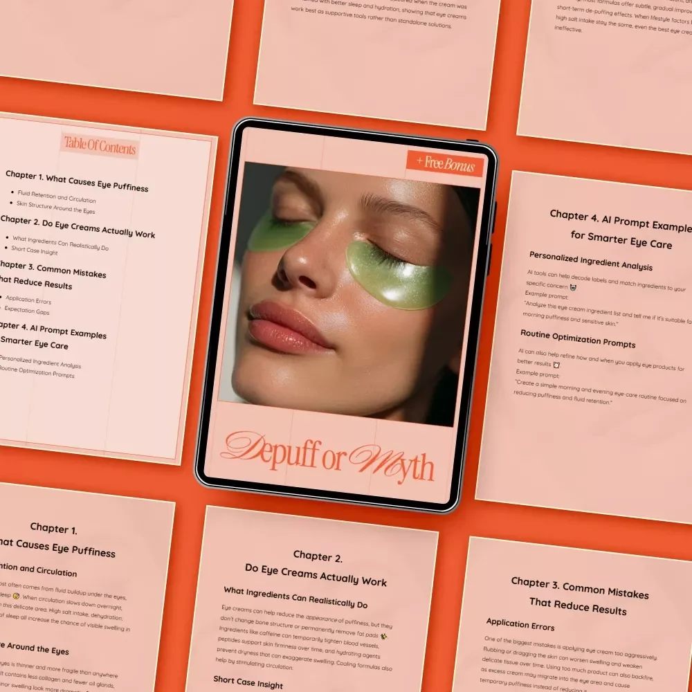 Depuff or Myth | Eye Puffiness Truth Guide | Do Eye Creams Help Puffiness? Digital Skincare Download