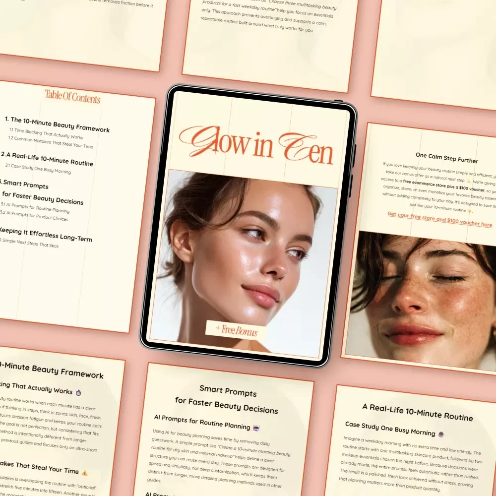 Glow in Ten – A 10-Minute Beauty Planning Guide | How to Plan Beauty Routine in 10 Minutes for Busy Women