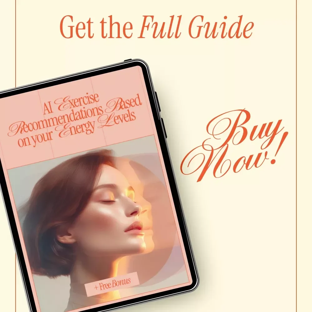 AI Exercise Recommendations Based on Your Energy Levels | Smart Fitness eBook, Personalized Workouts, AI to Recommend Exercises Based on Your Energy Levels, Digital Download