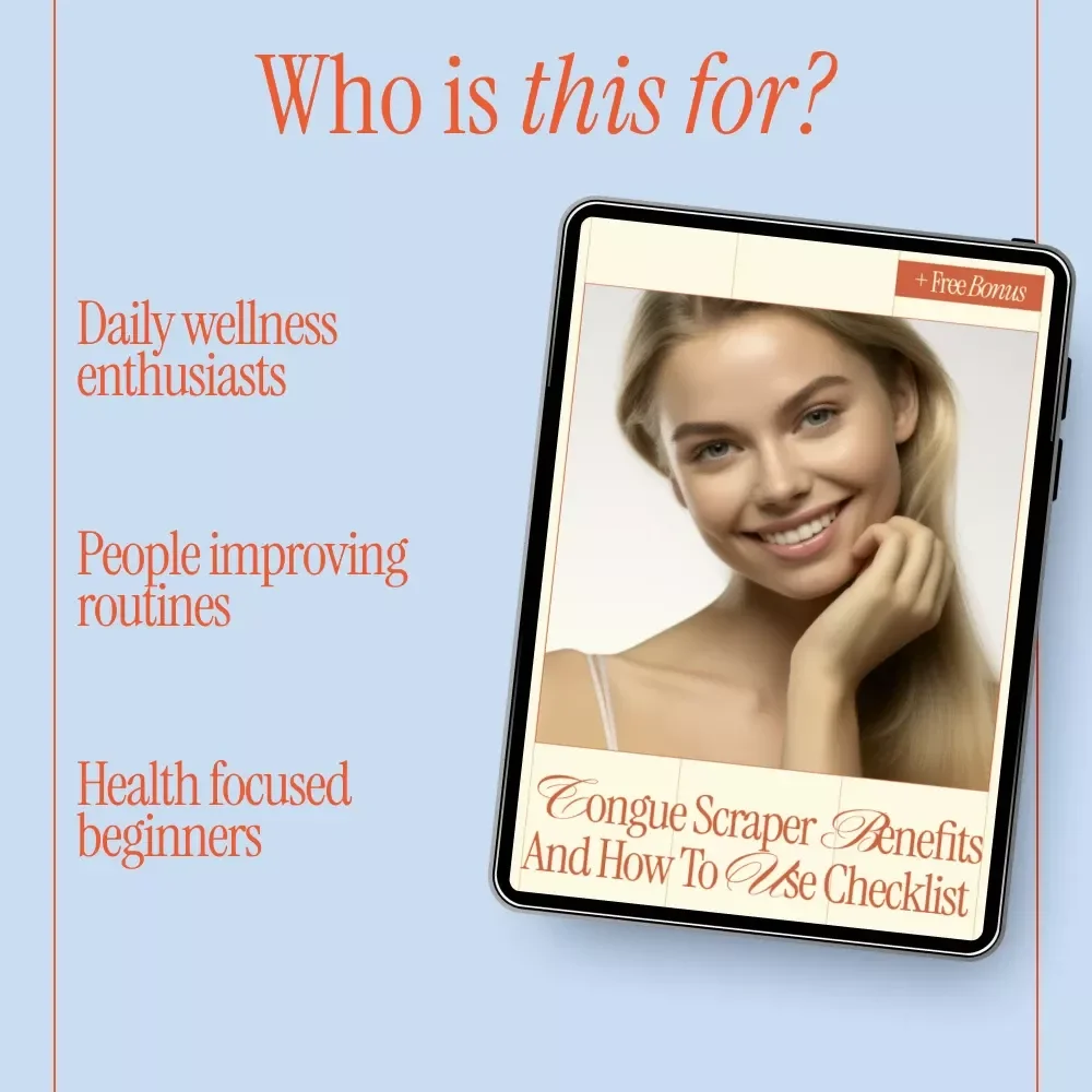 Tongue Scraper Benefits and How to Use Checklist – Easy Daily Oral Care Guide, Morning Routine Checklist, Digital Download for Fresh Breath