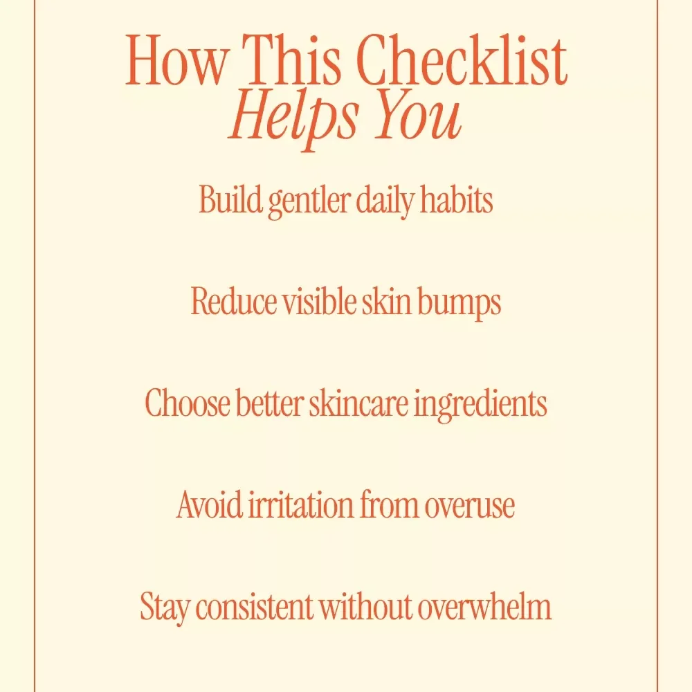Smooth Skin Reset – Simple Checklist Guide for how to get rid of chicken skin, Keratosis Pilaris Care Routine, Digital Download