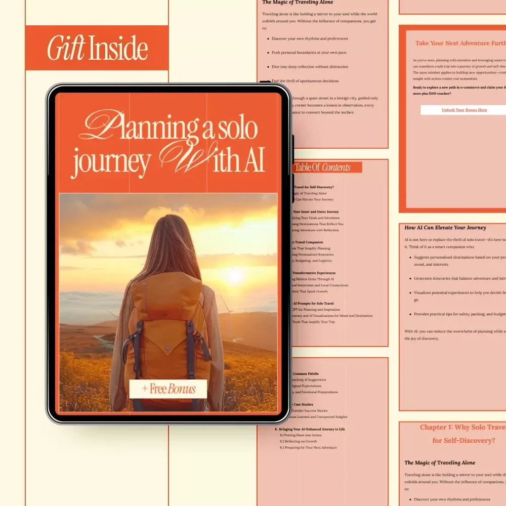 Planning a Solo Journey with AI: Smart eBook Guide for Self-Discovery, Using ai to plan a solo trip for self discovery, Personalized Travel Planning