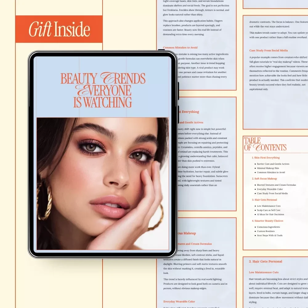 Beauty Trends Everyone Is Watching | Digital Beauty Guide, Skincare & Makeup Trends eBook, Hair & Smart Beauty Checklist Download