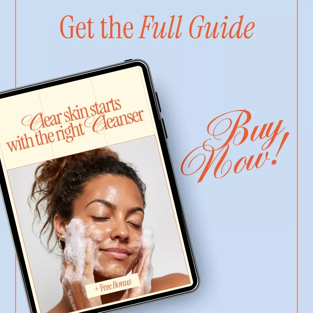 Clear Skin Starts With the Right Cleanser | Acne-Prone Skin Cleanser Guide, Face Wash eBook & Skincare Checklist Digital Download
