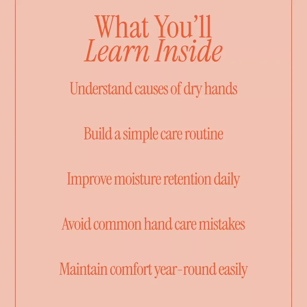 Soft Hands That Stay Comfortable – Digital Hand Care Guide for Dry Hands, Simple Hand Care System, Moisturizing Habits, Night Care Routine, Long Term Comfort Checklist