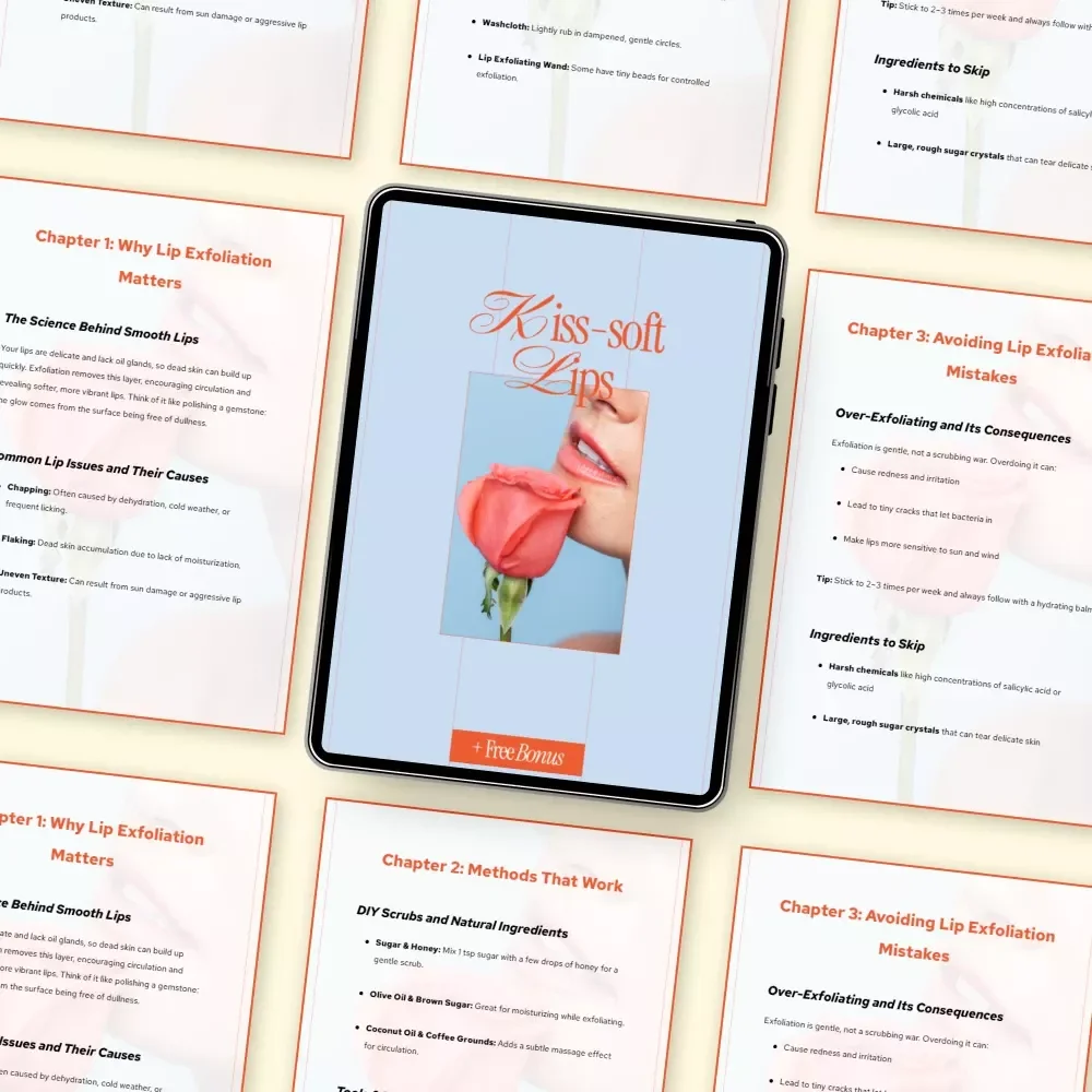 Kiss-Soft Lips Guide – The Best Way to Exfoliate Your Lips, Smooth Lip Care Routine, Digital Download for Soft, Healthy Lips