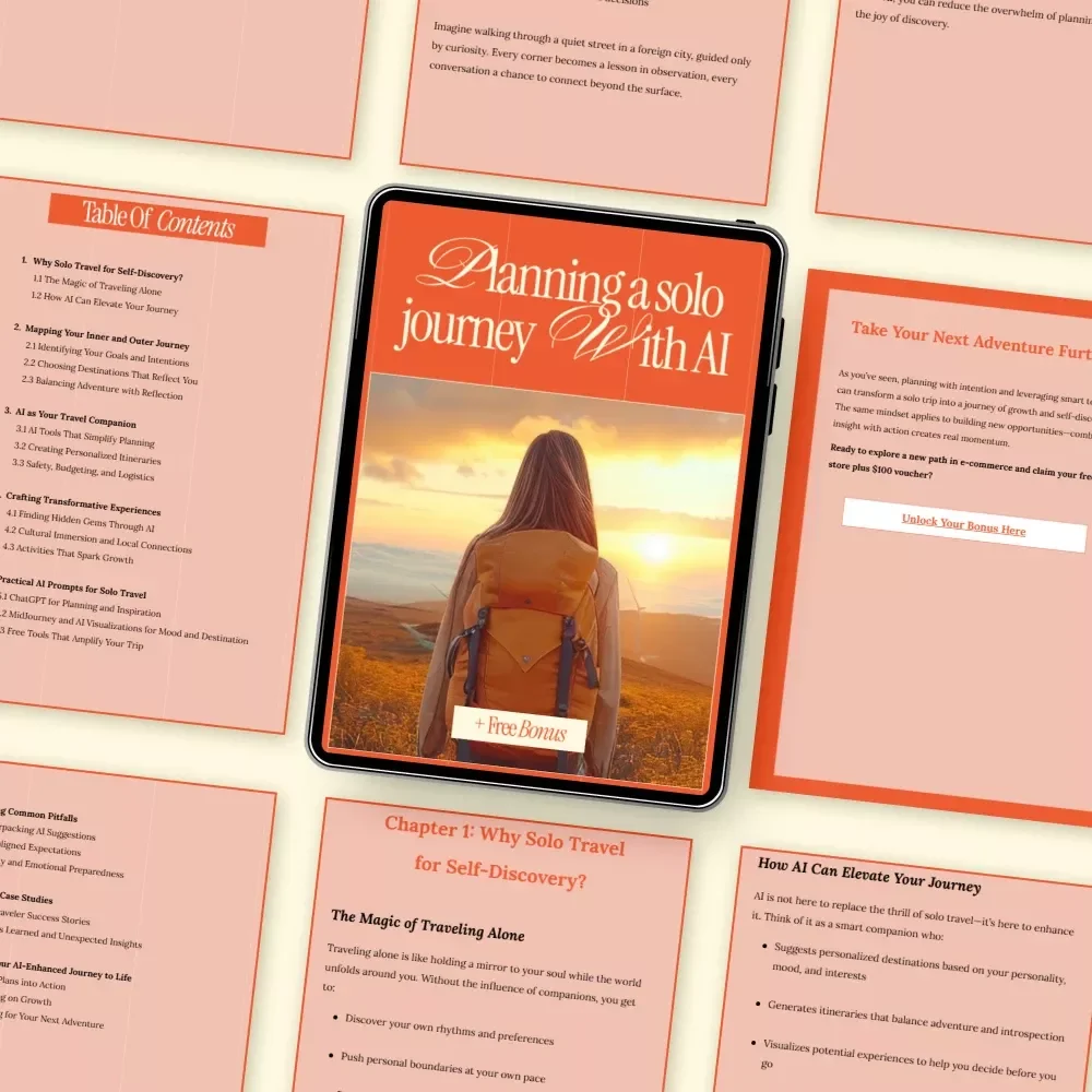 Planning a Solo Journey with AI: Smart eBook Guide for Self-Discovery, Using ai to plan a solo trip for self discovery, Personalized Travel Planning