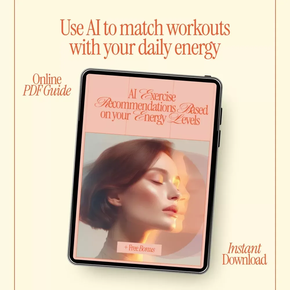 AI Exercise Recommendations Based on Your Energy Levels | Smart Fitness eBook, Personalized Workouts, AI to Recommend Exercises Based on Your Energy Levels, Digital Download