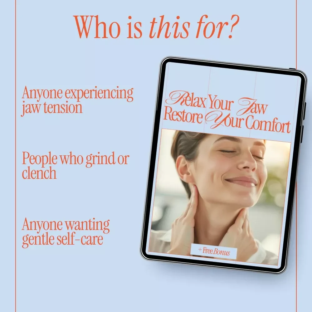Relax Your Jaw Restore Your Comfort | TMJ Facial Massage eBook | How to Do a Facial Massage for TMJ | Jaw Tension Relief Guide