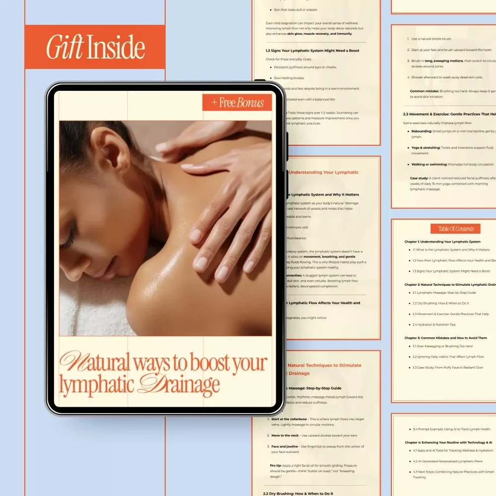 Natural Ways to Boost Your Lymphatic Drainage – Holistic Wellness Guide, Lymphatic Massage & Dry Brushing eBook, Natural Detox & Self-Care Digital Download