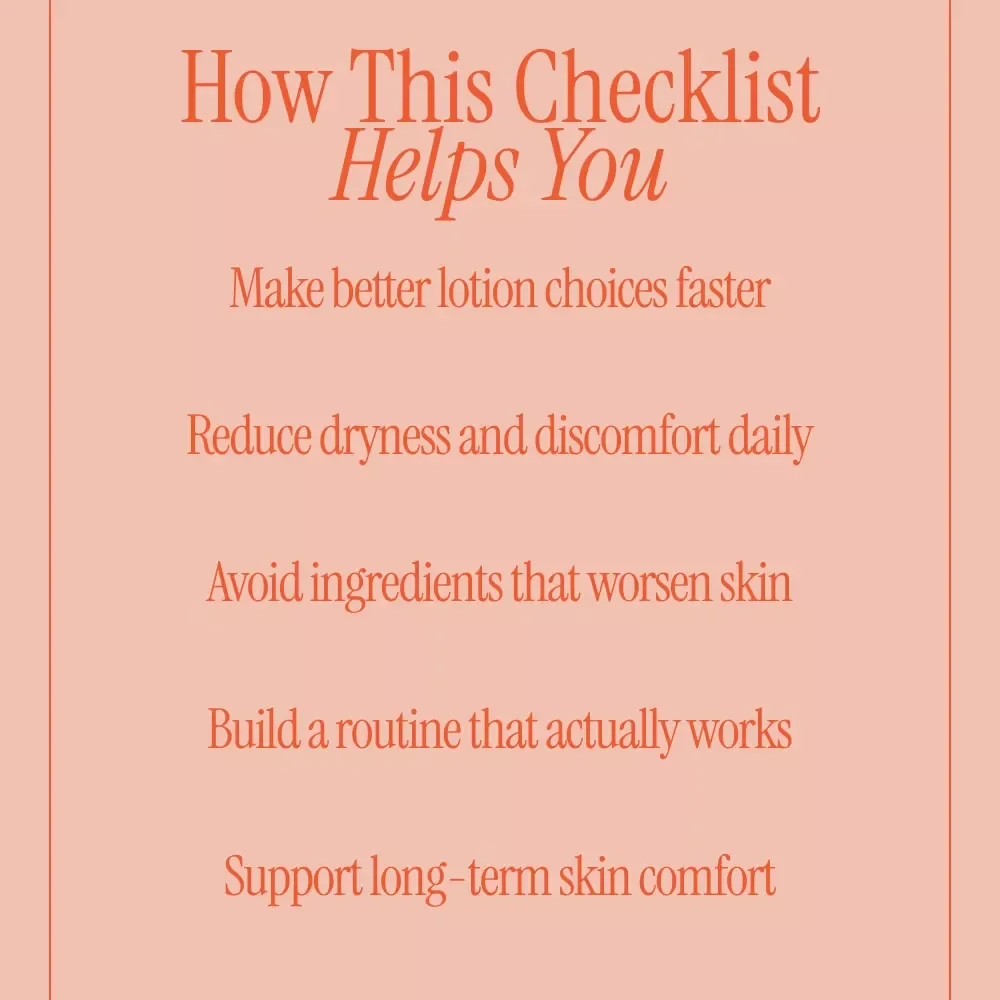 Soft Skin Starts Here | Body Lotion Checklist for Dry Skin Care | how to choose body lotion for dry skin | Digital Download