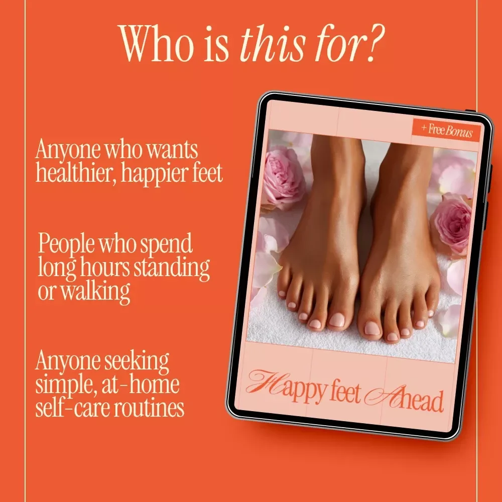 Happy Feet Ahead – Complete Foot Care Guide & Foot Health eBook, Daily Foot Care Habits, At-Home Foot Treatments, AI-Powered Foot Care Insights Digital Download