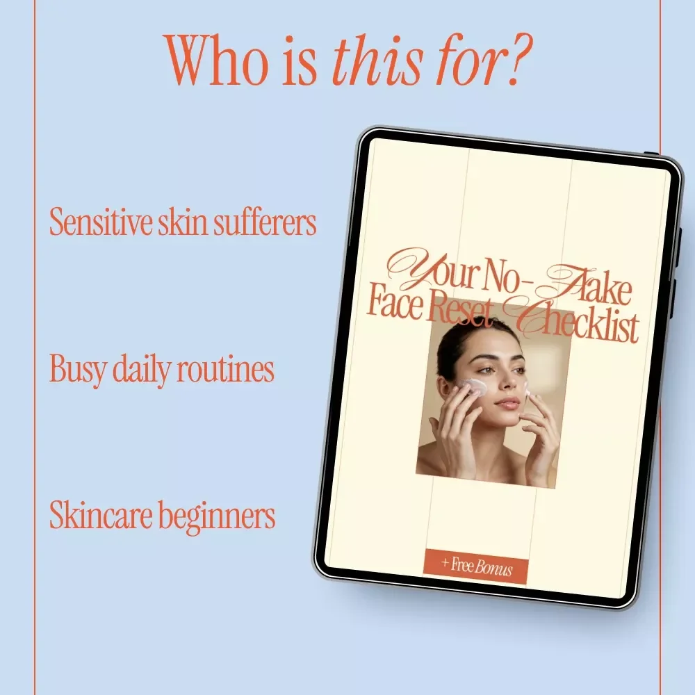 Your No-Flake Face Reset Checklist – Simple Daily Routine Guide for how to treat dry flaky skin on face, Barrier Repair & Gentle Skincare Reset