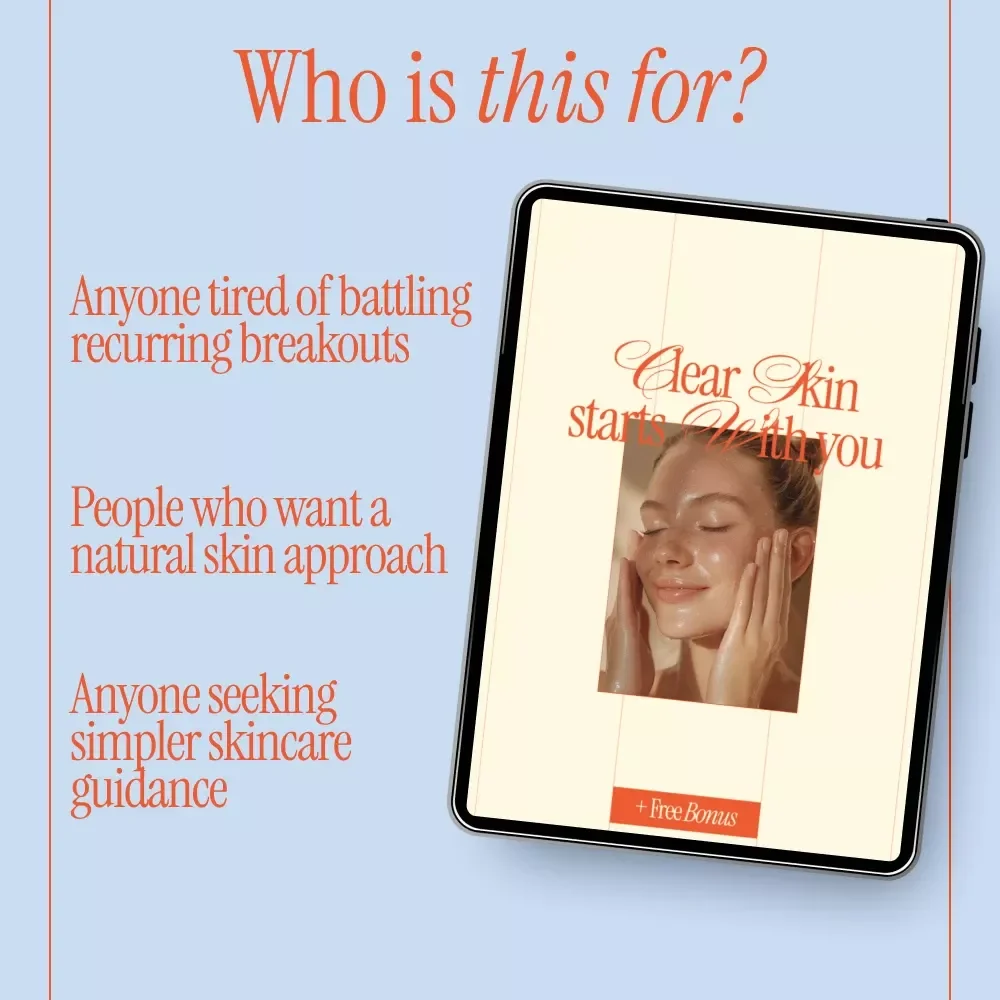 Clear Skin Starts With You | Naturally Clear Skin Guide, Holistic Skincare eBook, Daily Habits & Nutrition for Clear Skin, Simple Natural Skincare Routine, Digital Download