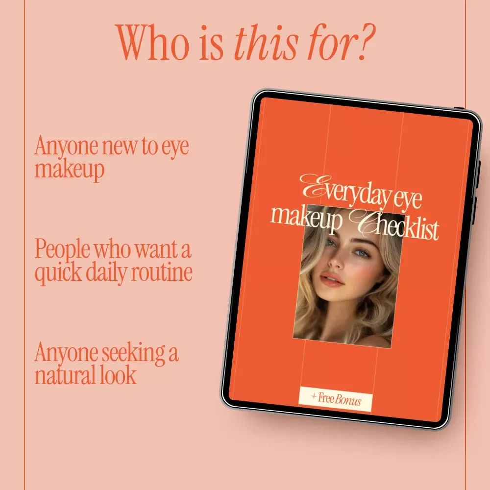 Everyday Eye Makeup Checklist – Simple Daily Eye Makeup Guide, Beginner-Friendly Beauty eBook, Printable Digital Download
