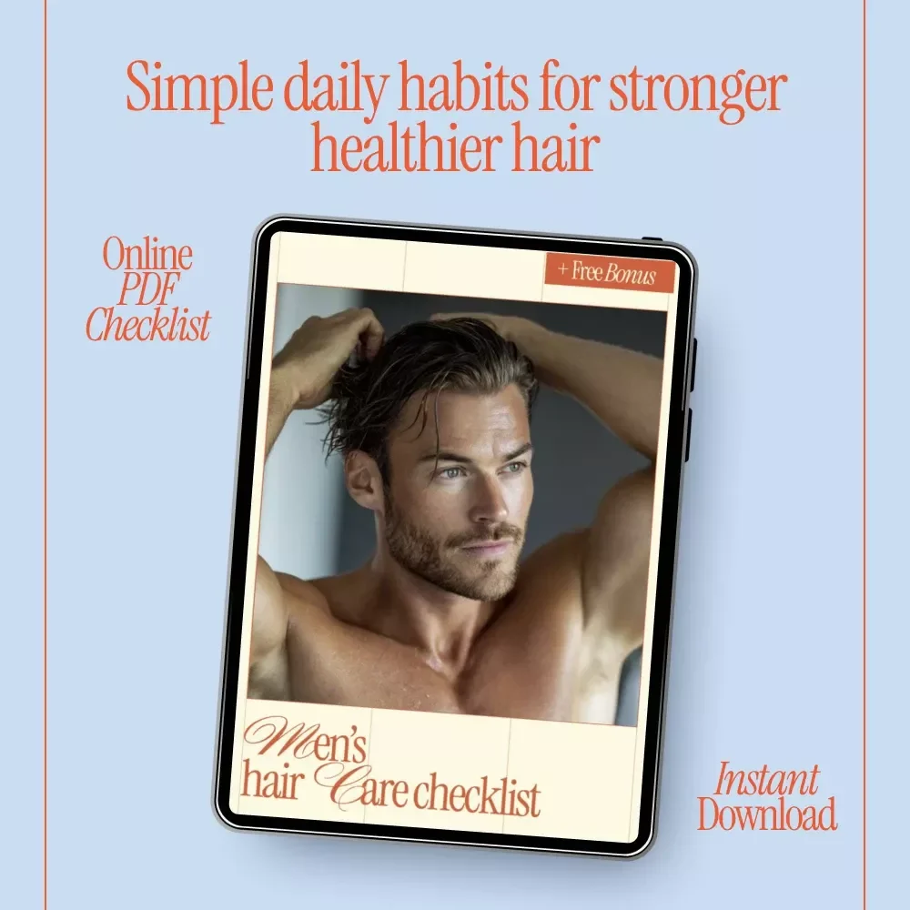 Men’s Hair Care Checklist | Simple Daily Grooming Routine & Practical men hair care tips | Digital Download