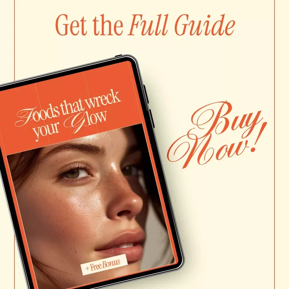 Foods That Wreck Your Glow – A Clear Skin Nutrition Guide | Foods to Avoid for Clear Skin, Acne-Trigger Foods, Digital Download