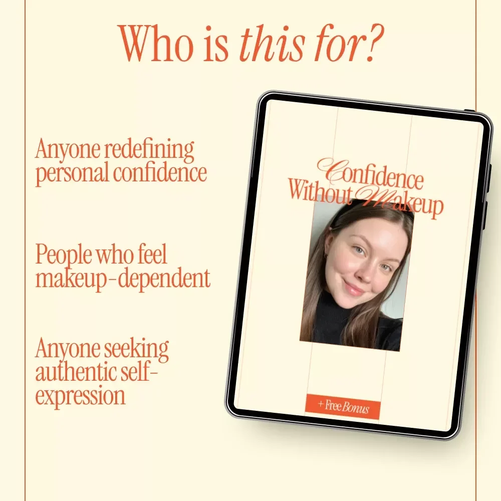 Confidence Without Makeup – A Gentle Guide on how to feel confident without makeup | Digital eBook for Natural Self-Confidence & Inner Beauty