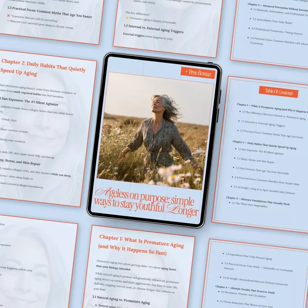 Ageless on Purpose: Simple Ways to Stay Youthful Longer – Anti-Aging Guide, Skincare & Lifestyle eBook, AI-Powered Aging Prevention Checklist