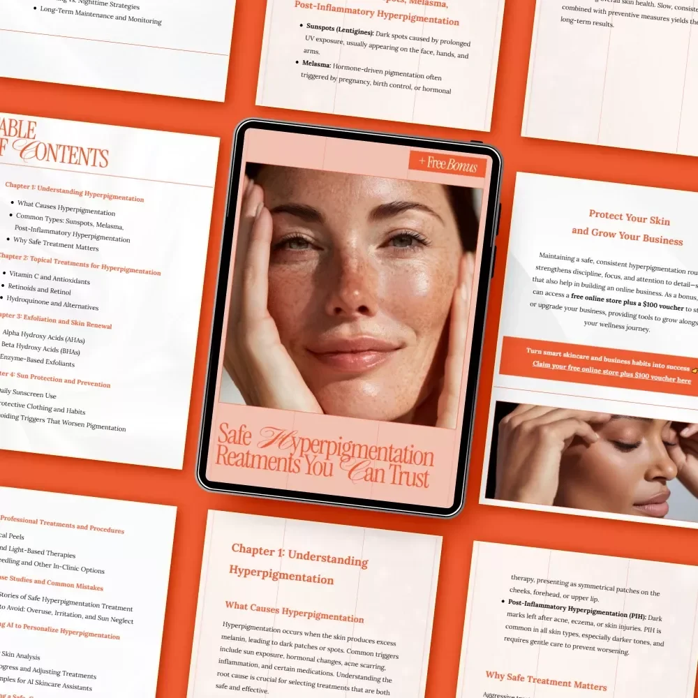 Safe Hyperpigmentation Treatments You Can Trust | eBook Guide on How to Treat Hyperpigmentation Safely, Skincare Routine, Dark Spot Care