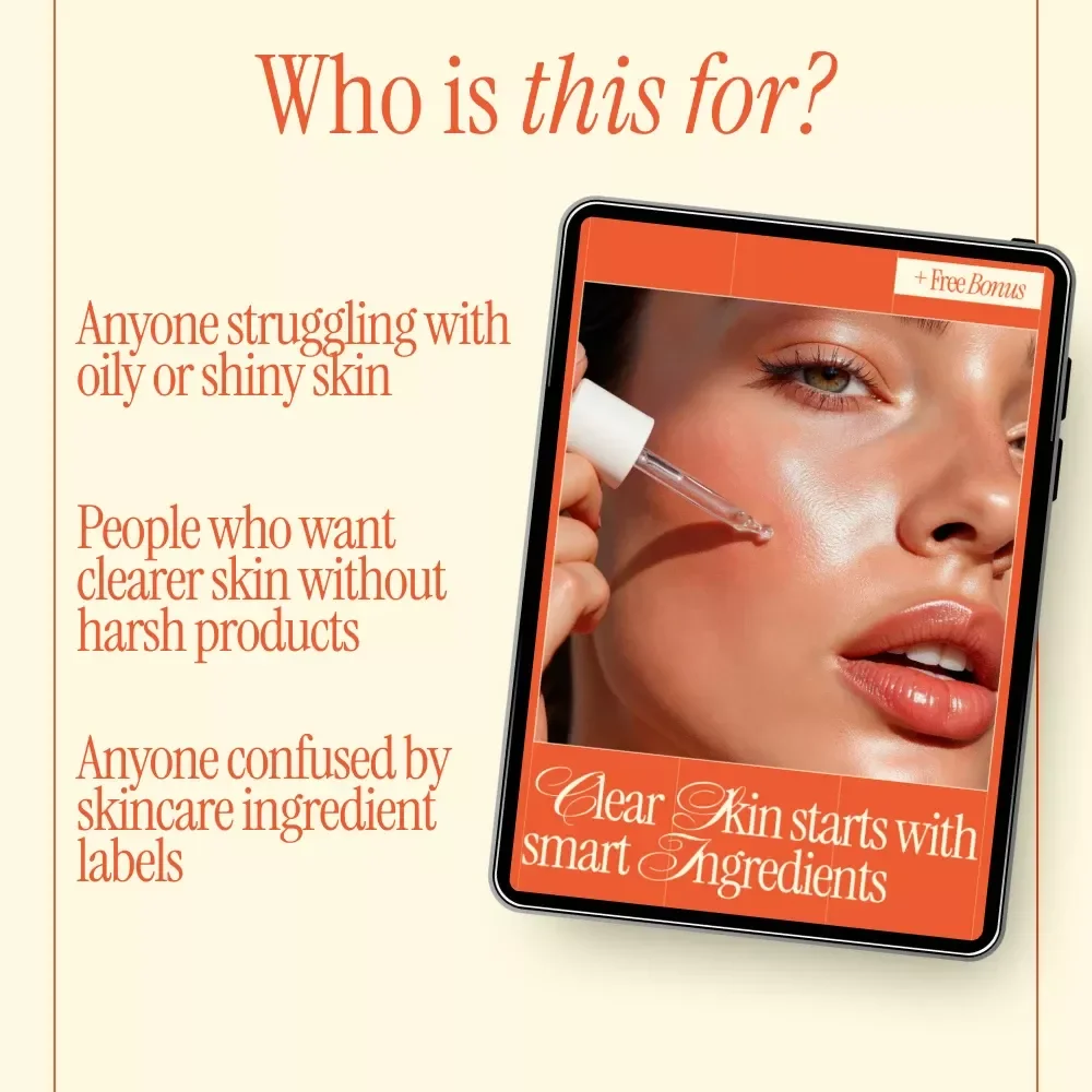 Clear Skin Starts With Smart Ingredients – Oily Skin Ingredient Guide, Face Wash Label Reading eBook, Skincare Checklist Digital Download
