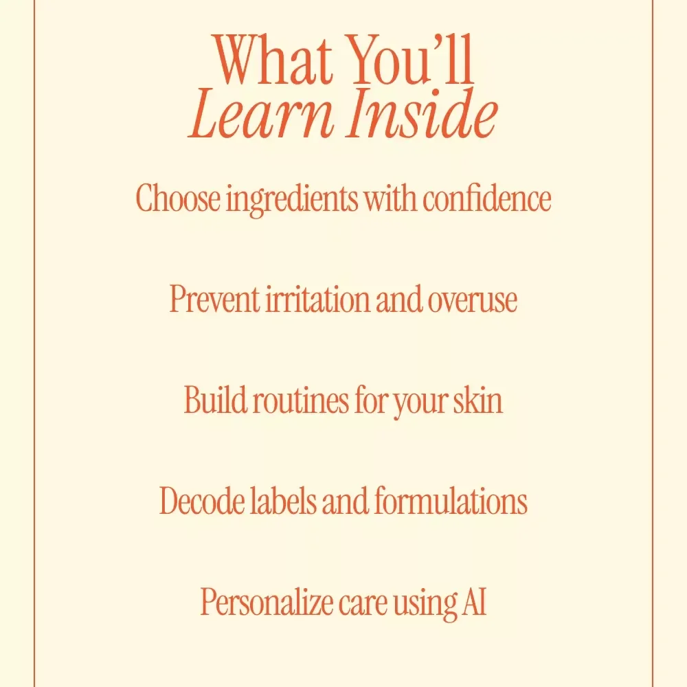 Beneficial Skincare Ingredients Ebook | Ultimate Guide to beneficial skincare ingredients, Vitamins, Acids & Hydration Heroes for Healthy Skin
