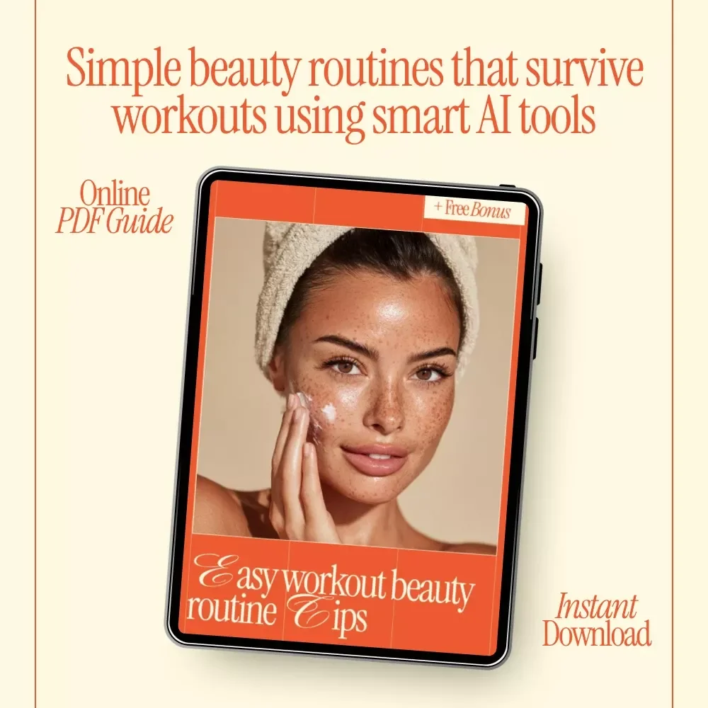 Easy Workout Beauty Routine Tips | Digital Guide for a Smart, Sweat-Proof Workout Beauty Routine & Glow-Ready Fitness Lifestyle