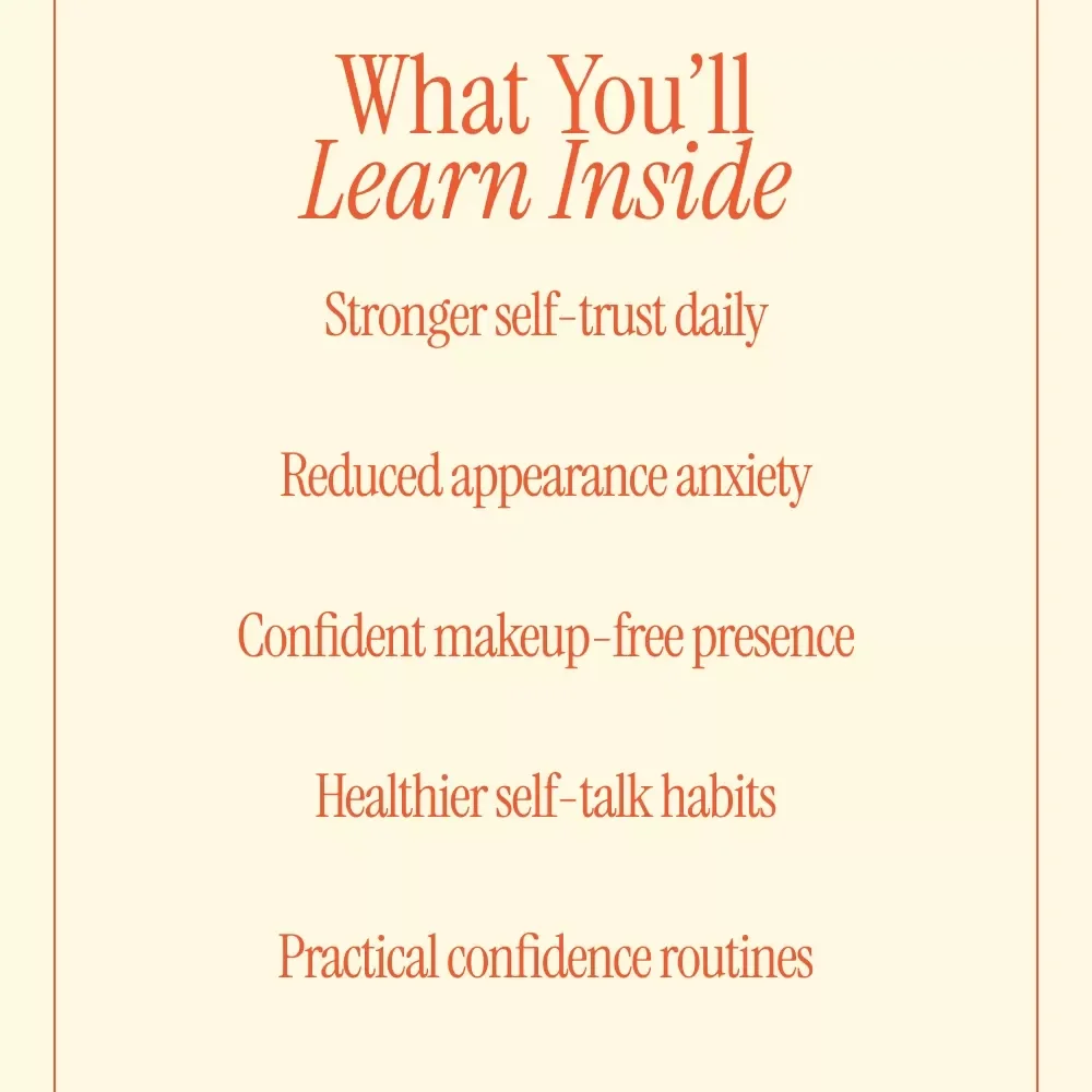 Confidence Without Makeup – A Gentle Guide on how to feel confident without makeup | Digital eBook for Natural Self-Confidence & Inner Beauty