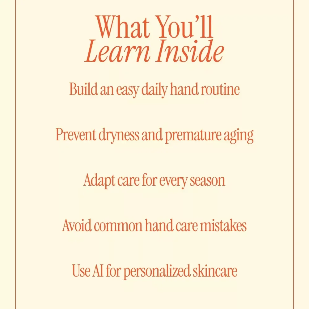 Simple Secrets for Soft and Healthy Skin | Hand Care Guide eBook | Daily & Seasonal Hand Care, Anti-Aging Tips, AI Skincare Tools Digital Download