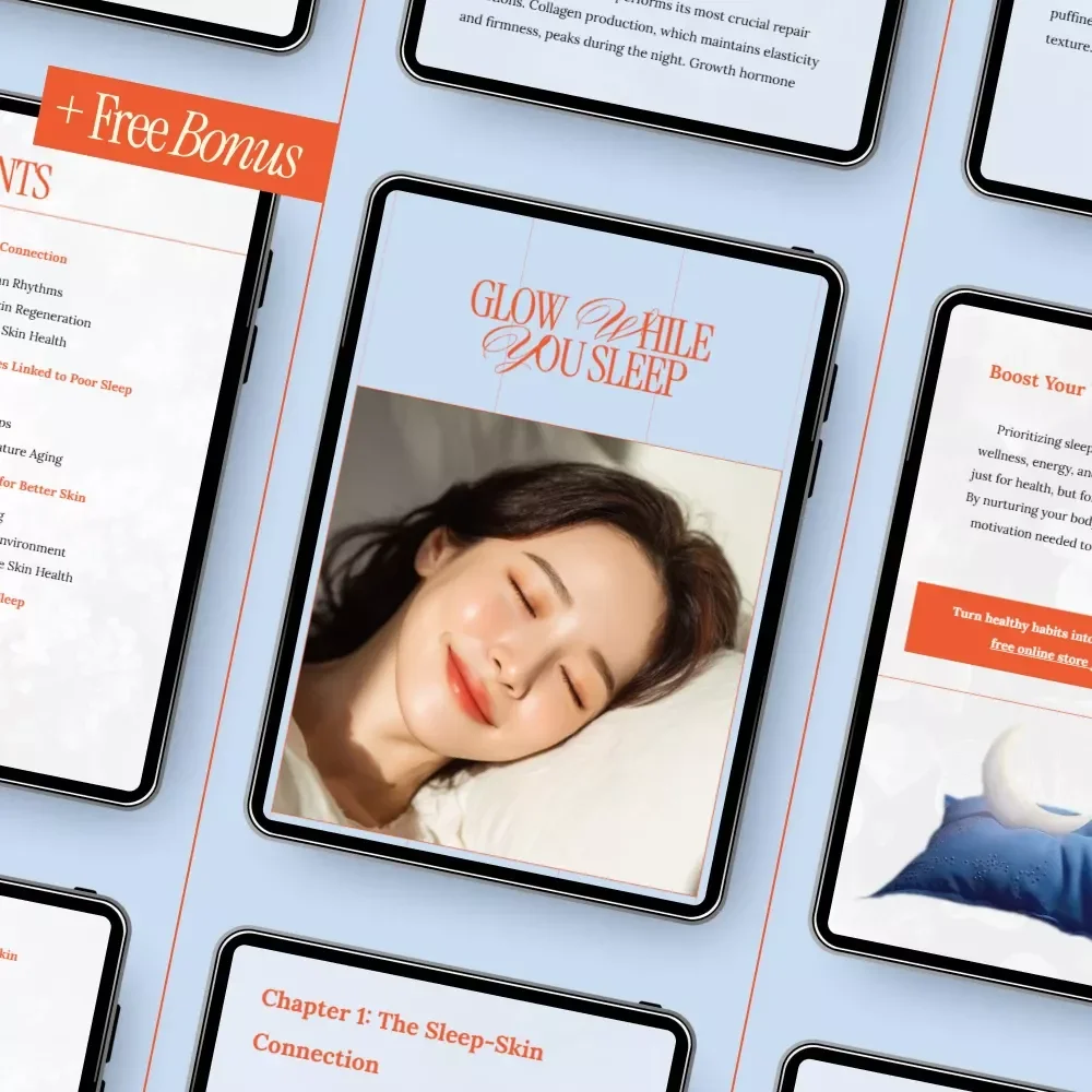 Glow While You Sleep – A Complete eBook Guide on How Sleep Affects Skin Health, Nighttime Routines & Radiant Skin Care