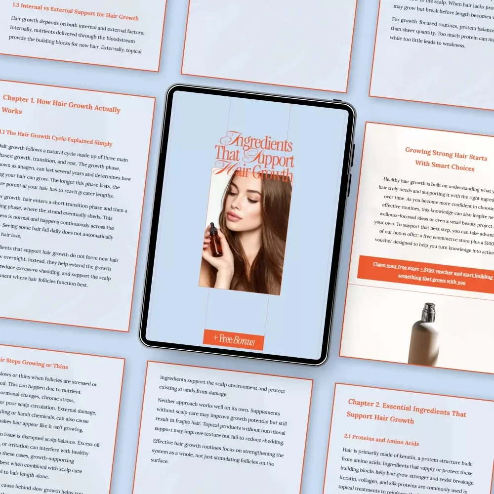 Ingredients That Support Hair Growth | What Ingredients Help Hair Growth Explained | Practical eBook Guide for Stronger, Healthier Hair