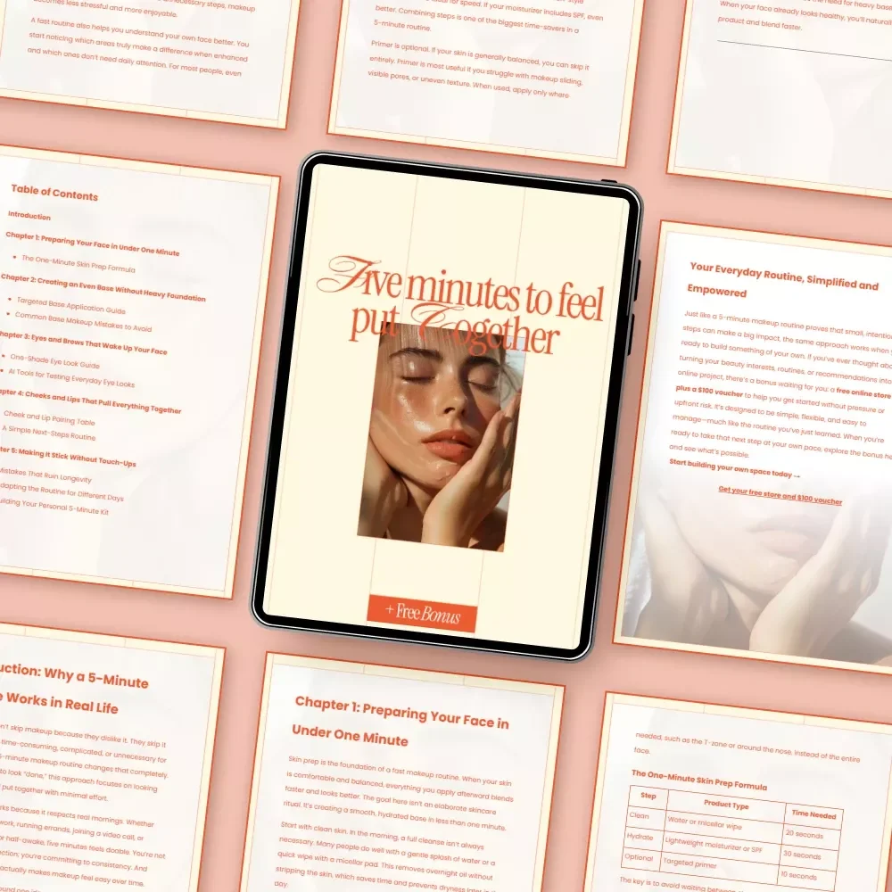 Five Minutes to Feel Put Together – Everyday Makeup Routine 5 Minutes eBook for Busy Women, Simple 5-Minute Face, Polished Look Guide
