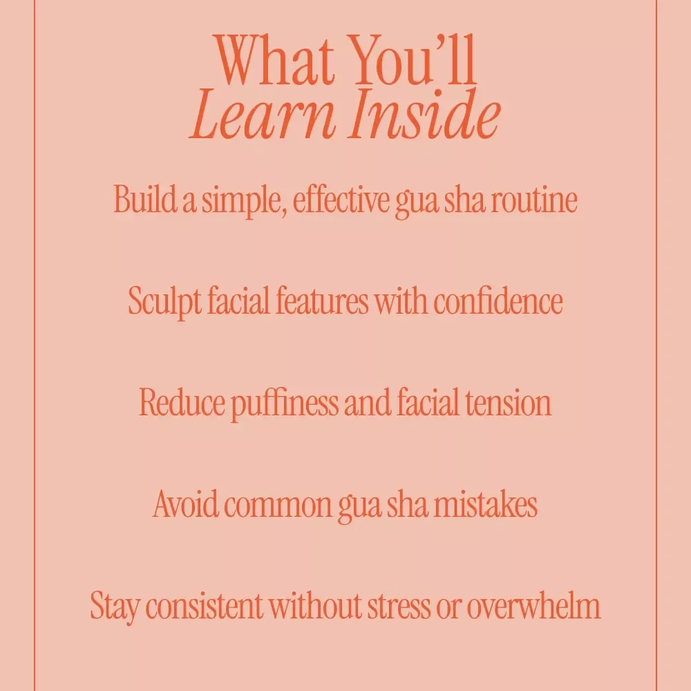 Sculpted Calm with Gua Sha | Face Sculpting Guide, Gua Sha Routine eBook, Facial Massage Checklist, Lymphatic Drainage & Jawline Sculpting Digital Download